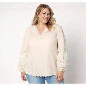 Bellisima Kim Gravel Daisy Days Of Summer Boutique Top Eyelet Plus Size 4X